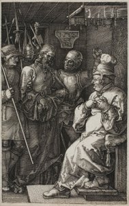 Cristo davanti a Caifa, dalla Passione Incisa da Albrecht Dürer