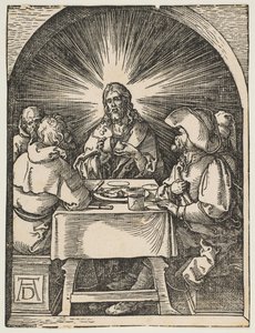 Cristo a Emmaus, dalla Piccola Passione da Albrecht Dürer