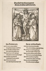 Cristo sulla croce tra la Vergine e San Giovanni primo foglio di due, 1510 da Albrecht Dürer