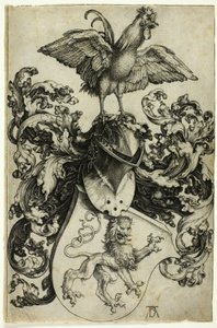 Stemma con leone e gallo da Albrecht Dürer
