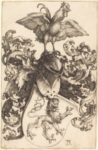 Stemma con un leone e un gallo da Albrecht Dürer