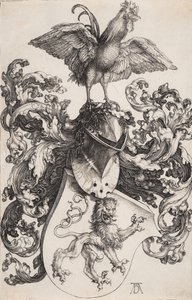 Stemma con un leone e un gallo da Albrecht Dürer