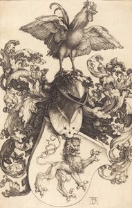 Stemma con un leone e un gallo, 1502-1503 da Albrecht Dürer