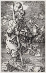 San Cristoforo, con lo sguardo rivolto a destra da Albrecht Dürer