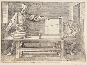Disegnatore che disegna un liuto da Albrecht Dürer
