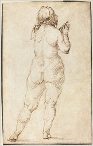 Nudo femminile in preghiera da Albrecht Dürer