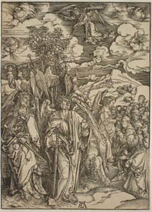 Quattro angeli che trattengono i venti da Albrecht Dürer
