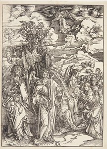 Quattro angeli che trattengono i venti da Albrecht Dürer