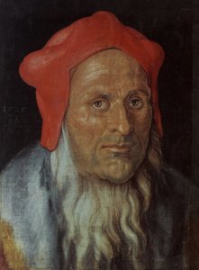 Tedesco: Ritratto di un uomo barbuto con berretto rosso Ritratto di uomo da Albrecht Dürer