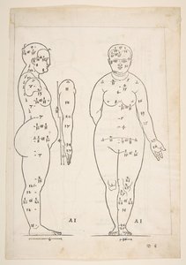 Illustrazione da Dürers Vier Bucher von Menslicher Proportion, Norimberga