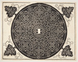 Motivo a corda intrecciata con scudo smerlato da Albrecht Dürer