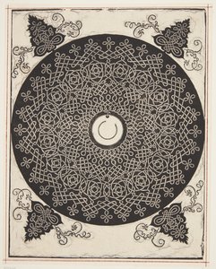Motivo a cordone intrecciato con medaglione bianco da Albrecht Dürer