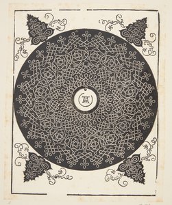 Motivo a corda intrecciata con medaglione bianco da Albrecht Dürer
