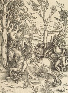 Cavaliere e lanzichenecco, c. 1497 da Albrecht Dürer