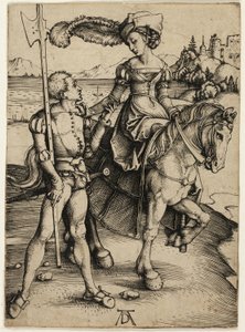 Signora a cavallo e Landsknecht da Albrecht Dürer