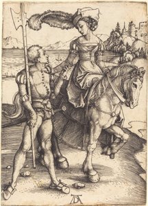 Dama a Cavallo e il Lanzichenecco da Albrecht Dürer