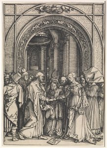 Vita della Vergine:  Matrimonio della Vergine e di San Giuseppe da Albrecht Dürer