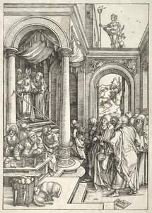 Vita della Vergine: Presentazione della Giovane Vergine al Tempio, 1504-1505 da Albrecht Dürer