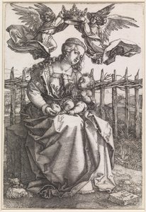 Maria con il Bambino incoronata da due angeli da Albrecht Dürer
