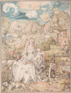 Maria tra una moltitudine di animali, ca 1503 da Albrecht Dürer
