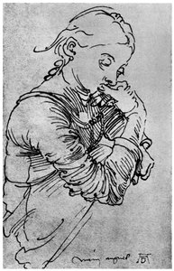La mia Agnes, la moglie di Durer raffigurata come una ragazza, 1495, 1936 da Albrecht Dürer