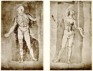 Studio di proporzioni su Adamo ed Eva