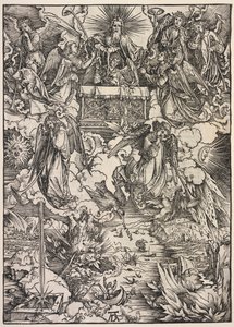Rivelazione di San Giovanni: Sette angeli con trombe, 1511 da Albrecht Dürer