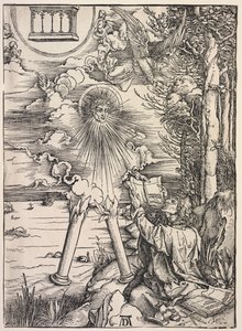 Rivelazione di San Giovanni: San Giovanni che divora i libri da Albrecht Dürer