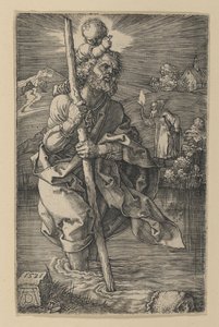 San Cristoforo rivolto a destra da Albrecht Dürer