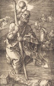 San Cristoforo rivolto a destra da Albrecht Dürer
