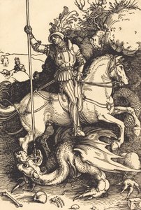 San Giorgio che uccide il drago, 1501-1504 da Albrecht Dürer