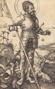 San Giorgio in piedi, c. 1507-1508 da Albrecht Dürer
