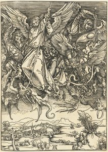 San Michele che combatte il drago da Albrecht Dürer
