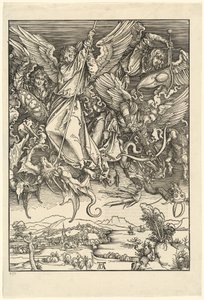 San Michele che combatte il drago da Albrecht Dürer