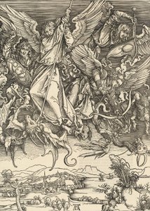 San Michele che combatte il drago, 1498 da Albrecht Dürer