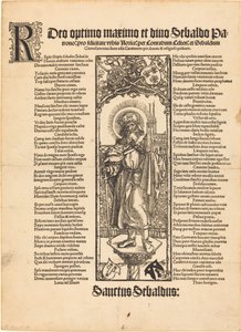 San Sebaldo in piedi su una colonna