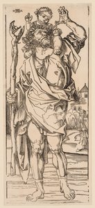San Cristoforo che attraversa il fiume da Albrecht Dürer