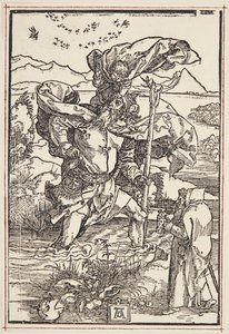San Cristoforo nel deserto con uno stormo di uccelli da Albrecht Dürer
