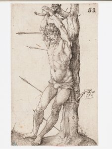 San Sebastiano legato a un albero da Albrecht Dürer