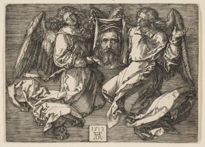 Sudario esposto da due angeli da Albrecht Dürer