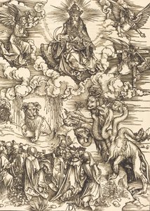 La bestia con due corna come un agnello, 1498 da Albrecht Dürer