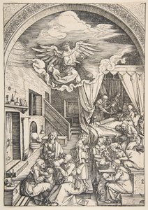 La nascita della Vergine, dalla Vita della Vergine da Albrecht Dürer