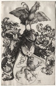 Lo stemma con un leone e un gallo da Albrecht Dürer