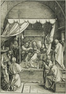 La morte della Vergine, da La vita della Vergine da Albrecht Dürer