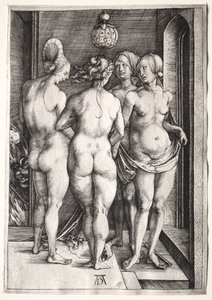 Le quattro streghe, quattro donne nude, 1497 da Albrecht Dürer