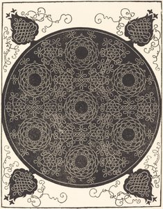 Il quarto nodo che combina sette gruppi circolari di nodi con centri neri da Albrecht Dürer