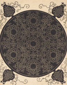 Il quarto nodo che combina sette gruppi circolari di nodi con centri neri da Albrecht Dürer