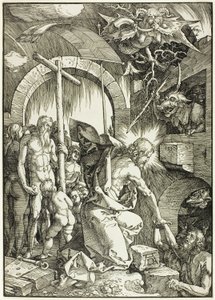 La discesa di Cristo agli inferi, tavola nove da La Grande Passione da Albrecht Dürer