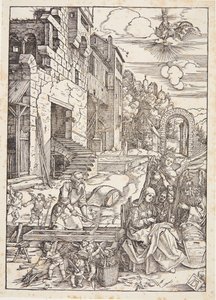 La Sacra Famiglia in Egitto da Albrecht Dürer