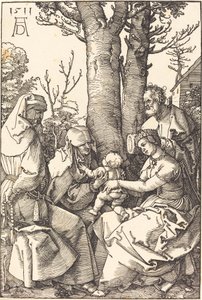 La Sacra Famiglia con Gioacchino e Anna sotto un albero da Albrecht Dürer